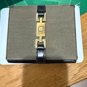 Gucci Wallet JACKIE Bifold Wallet with gold tone hardware, Made in Italy